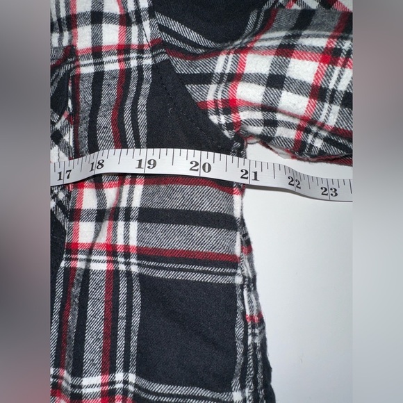 Boston Traders Men’s Sherpa Lined Shacket Jacket Black White Red Plaid Size M - Picture 7 of 11